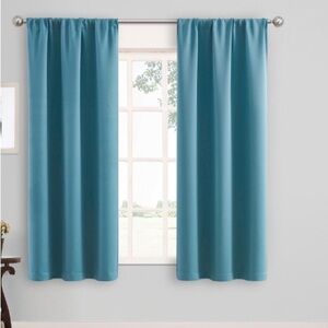 Eclipse Phoenix Teal 100% Polyester 63" x 37" Curtains